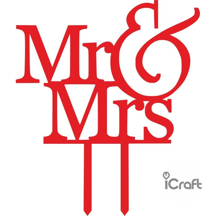Cake Topper Mr & Mrs 1 - 2