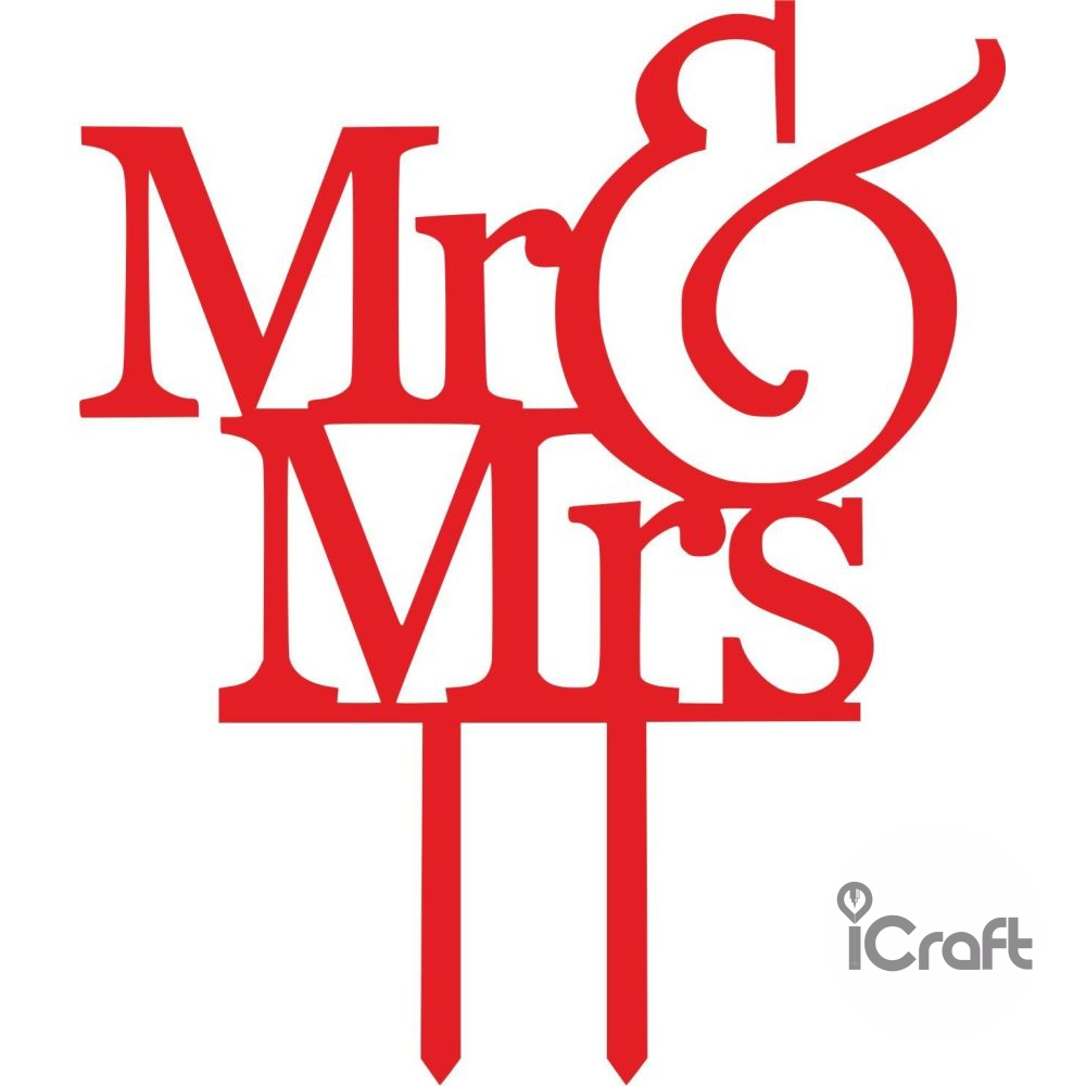 Cake Topper Mr & Mrs 1 - 2