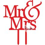 Cake Topper Mr & Mrs 1 - 2