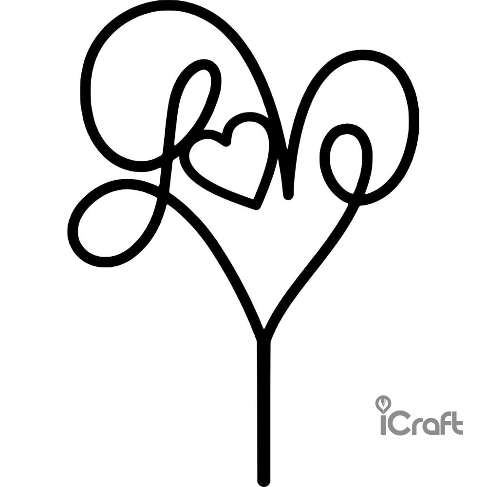Cake Topper Love 5 - 1