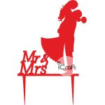 Cake Topper Mr & Mrs 3 - 2