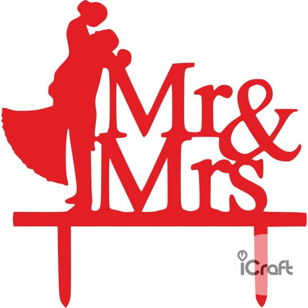 Cake Topper Mr & Mrs 2 - 2