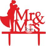 Cake Topper Mr & Mrs 2 - 2
