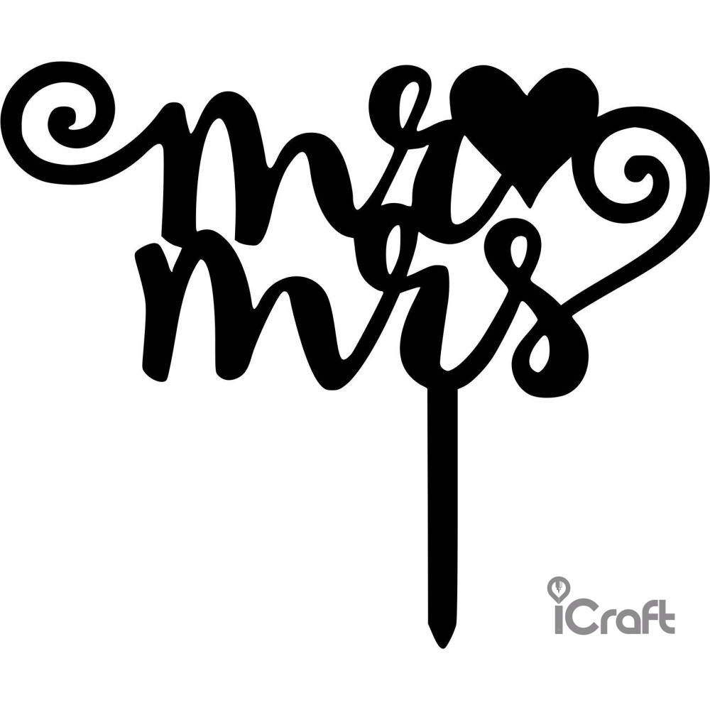 Cake Topper Mr & Mrs 5 - 1