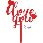 Cake Topper I love You - 2