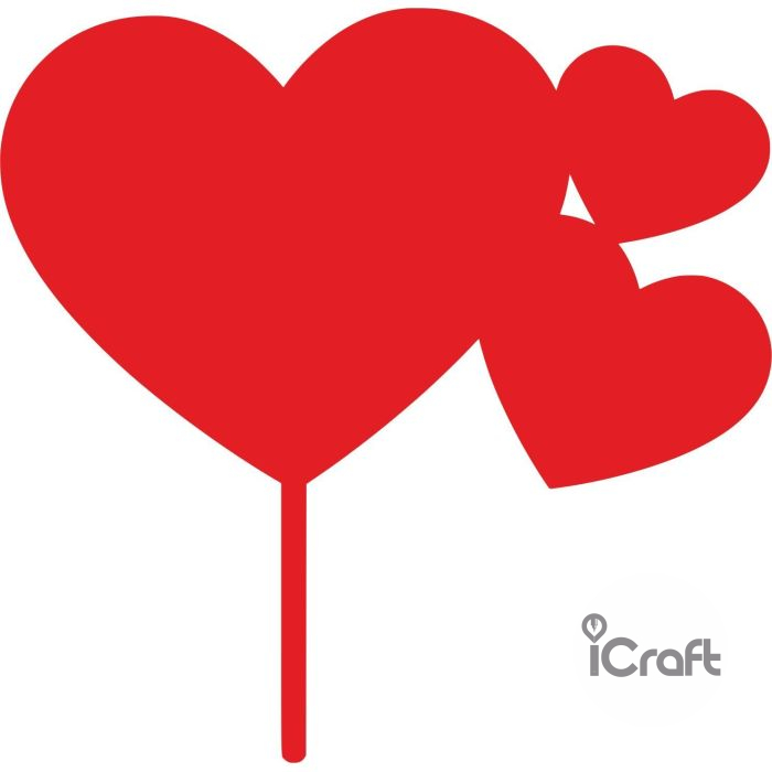 Cake Topper Heart 2 - 2