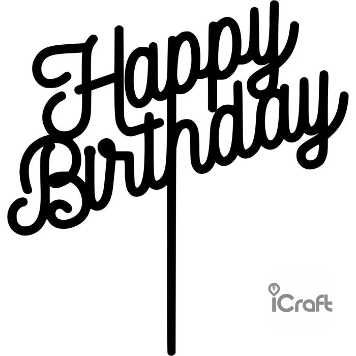Cake Topper happy birthday 1 - 1