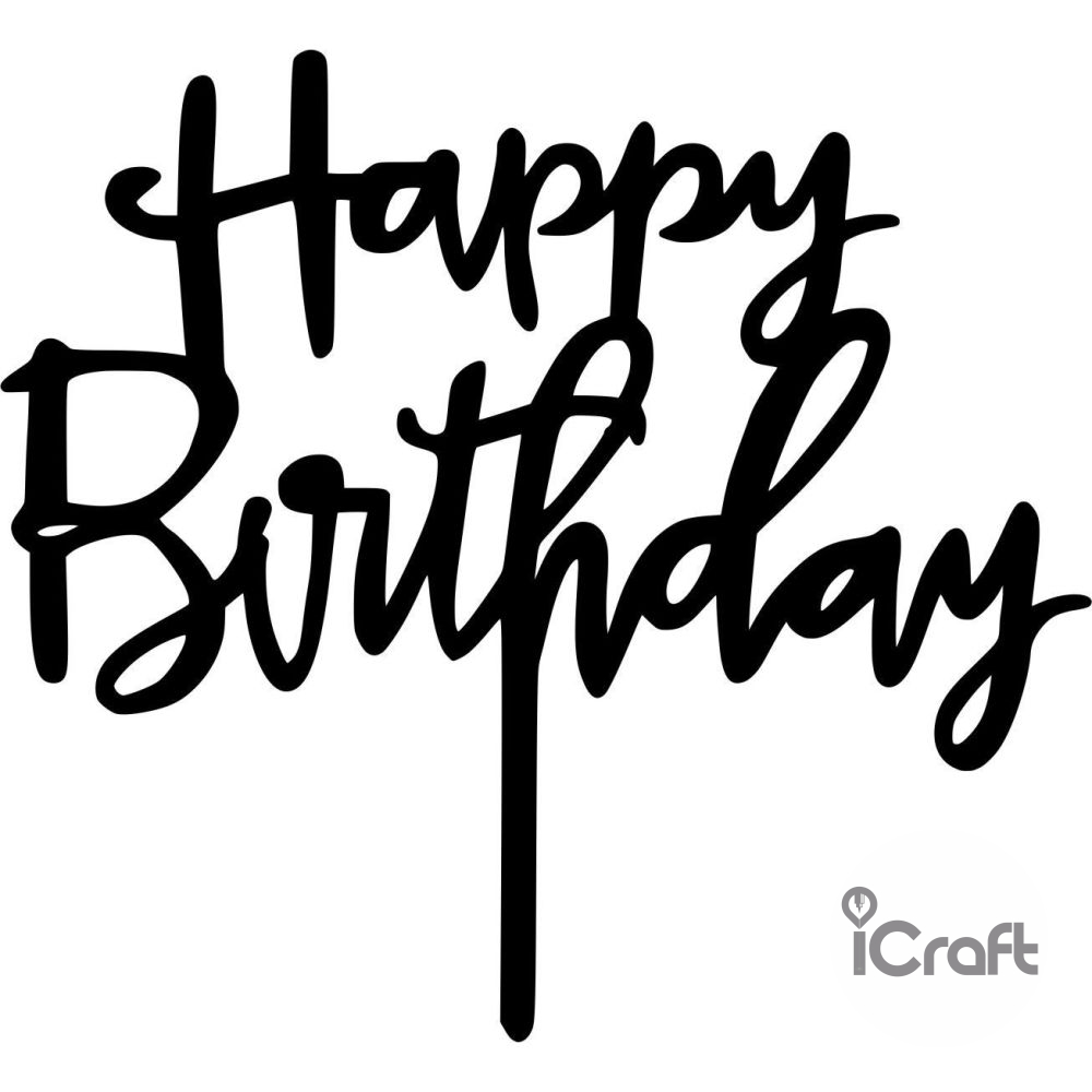 Cake Topper happy birthday 5 - 1