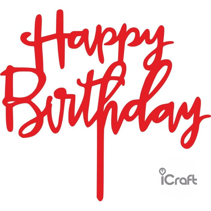 Cake Topper happy birthday 5 - 2