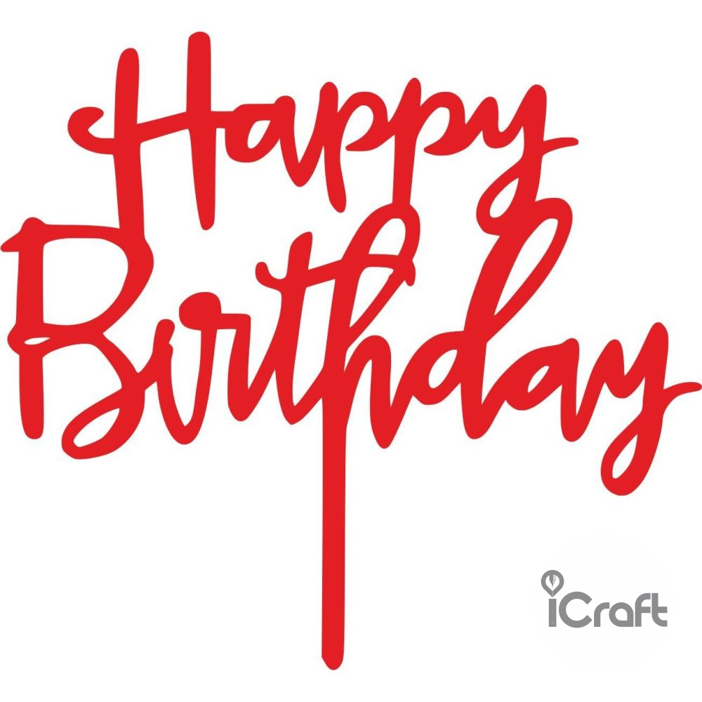 Cake Topper happy birthday 5 - 2