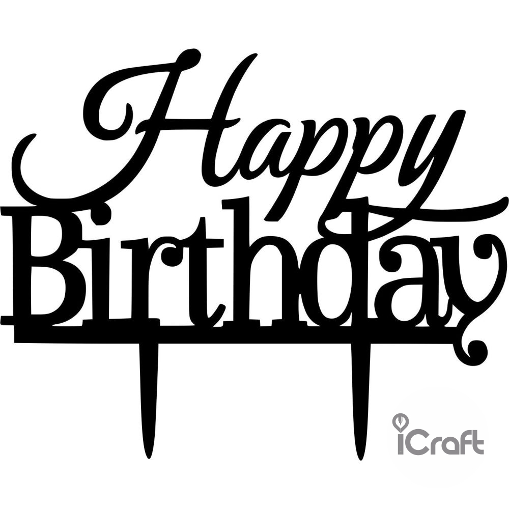 Cake Topper happy birthday 6 - 1