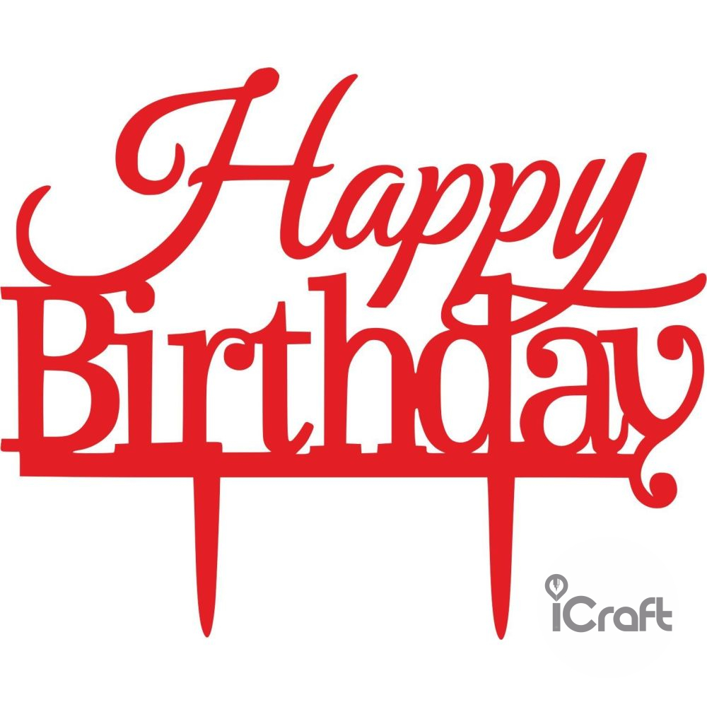Cake Topper happy birthday 6 - 2