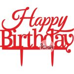 Cake Topper happy birthday 6 - 2