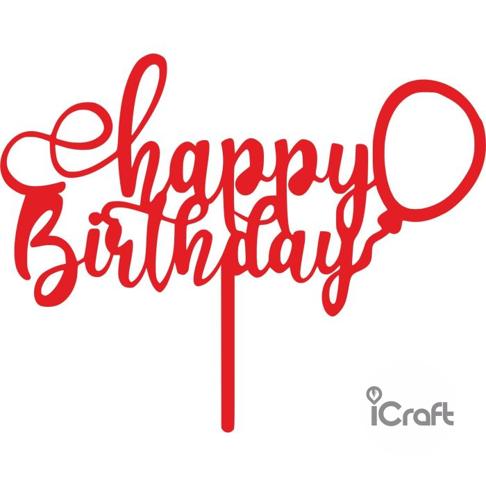 Cake Topper happy ballon - 2