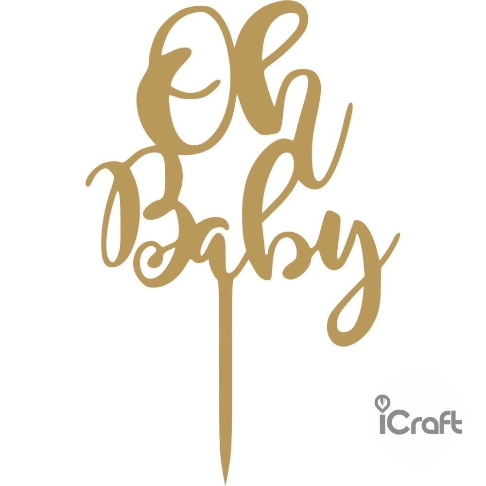 Cake Topper Oh Baby 2 - 3