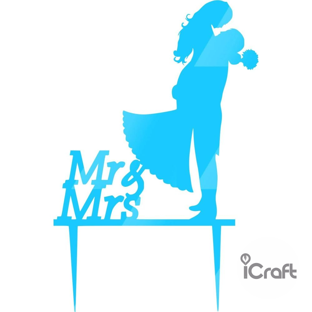 Cake Topper Mr & Mrs 3 - 5