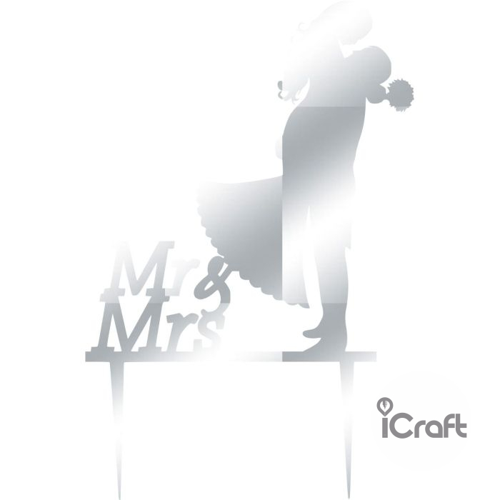 Cake Topper Mr & Mrs 3 - 9
