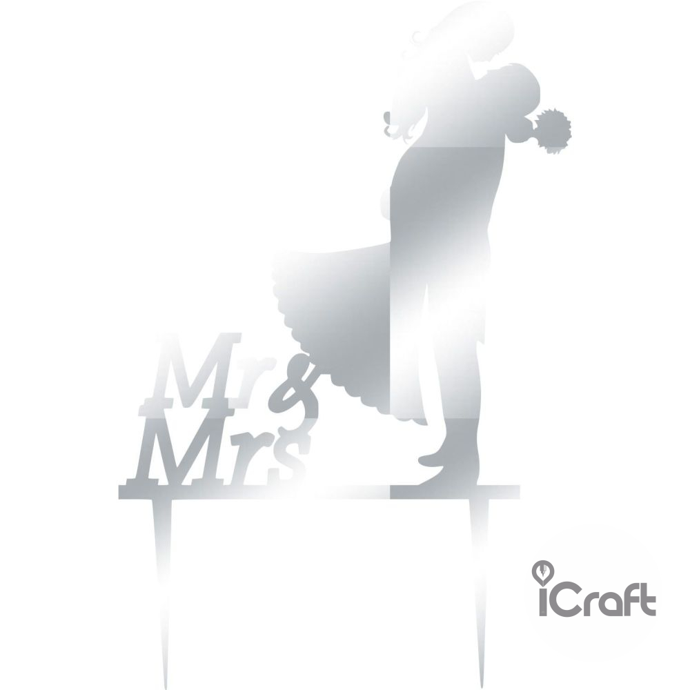 Cake Topper Mr & Mrs 3 - 9