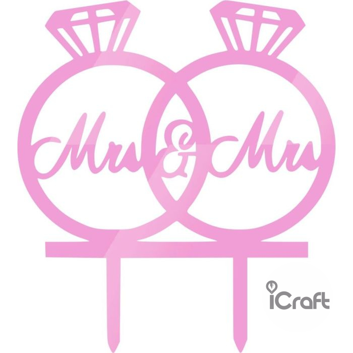 Cake Topper Mr & Mrs 4 - 7