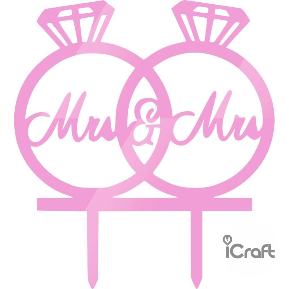 Cake Topper Mr & Mrs 4 - 7