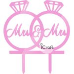 Cake Topper Mr & Mrs 4 - 7