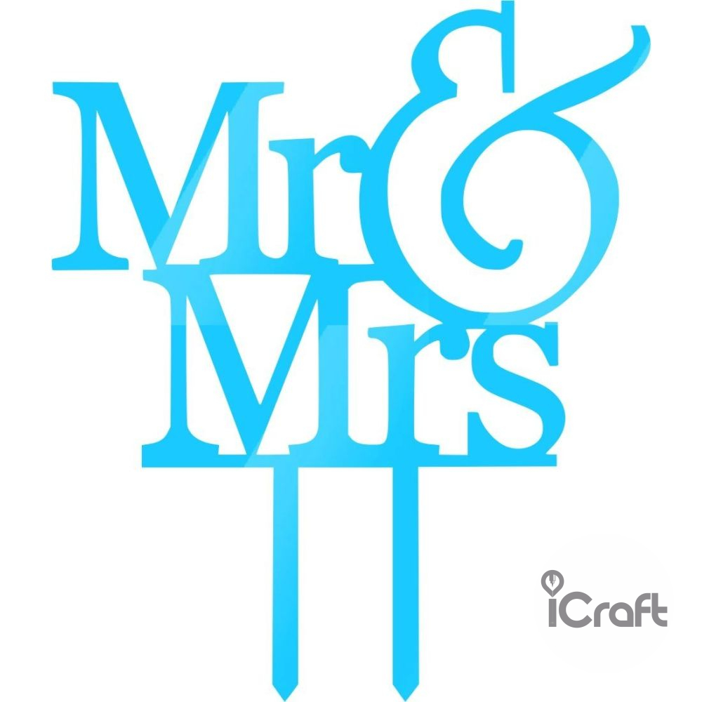 Cake Topper Mr & Mrs 1 - 5