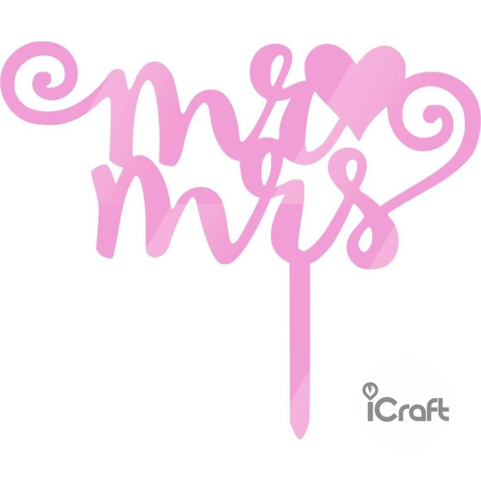 Cake Topper Mr & Mrs 5 - 7