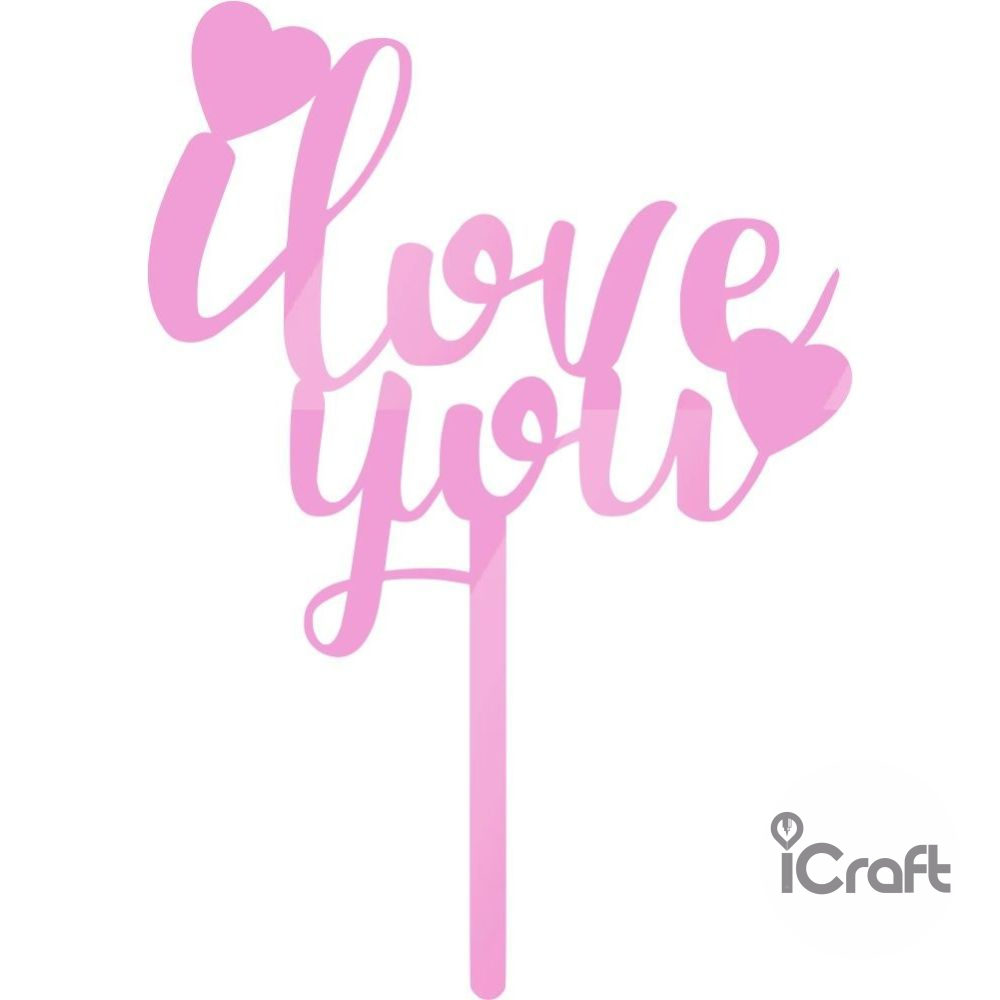 Cake Topper I love You - 6