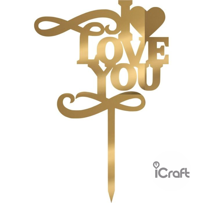 Cake Topper I Love you 2 - 5