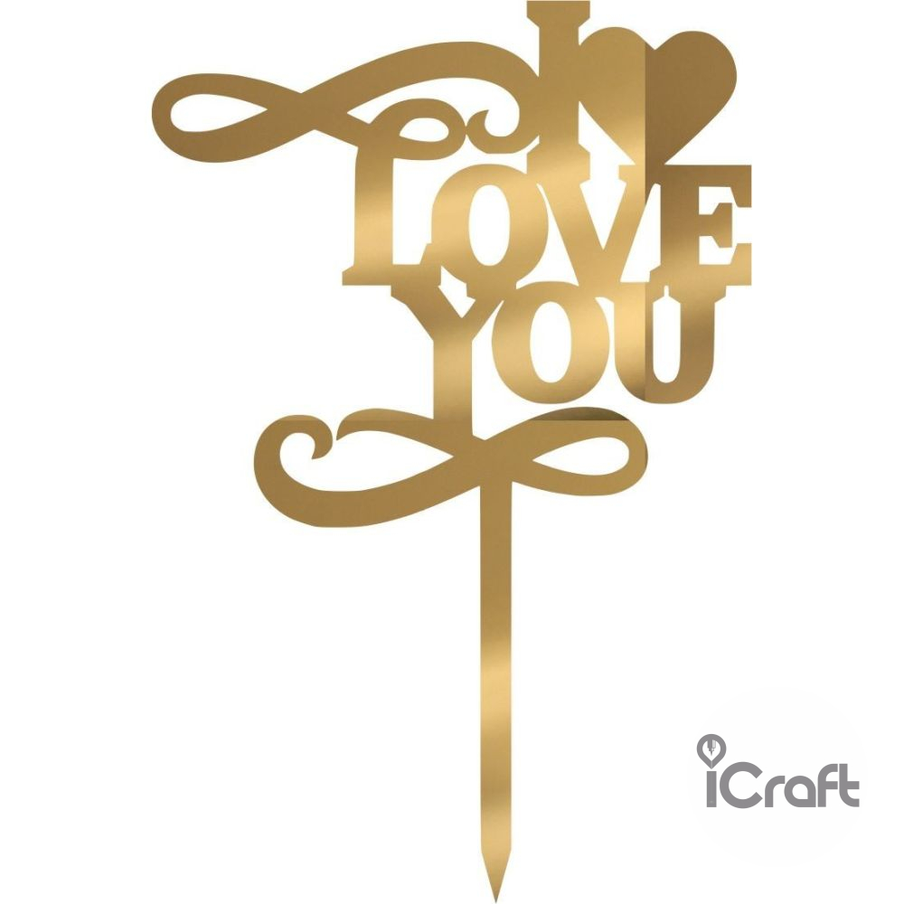 Cake Topper I Love you 2 - 5