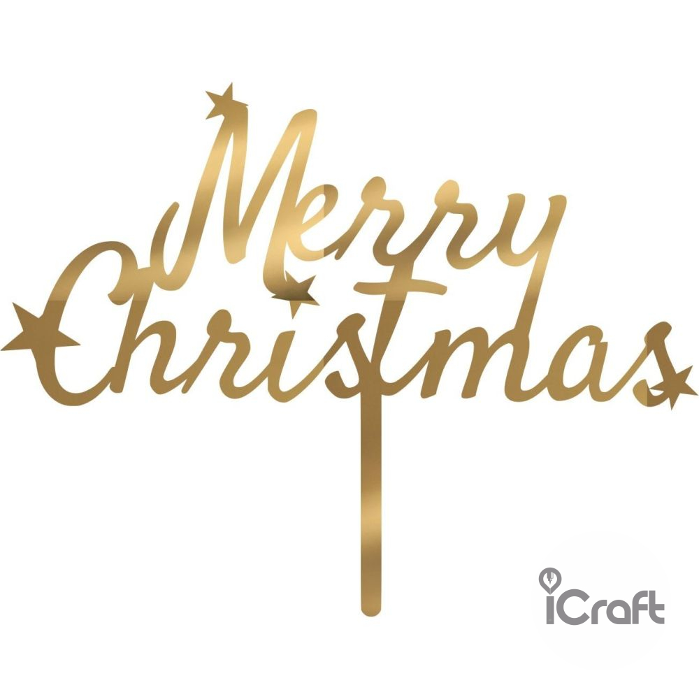 Cake Topper Merry Christmas 2 - 4