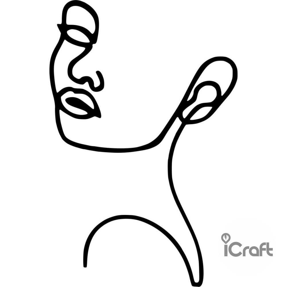 Cake Topper womαn silhouette 1 - 1