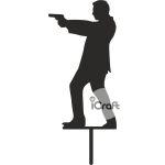 Cake Topper man with gun - 7