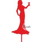 Cake Topper Woman Drink - 2
