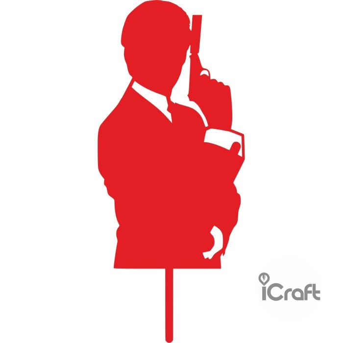 Cake Topper James Bond 1 - 2