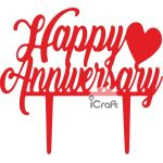Cake Topper Happy Anniversary - 2