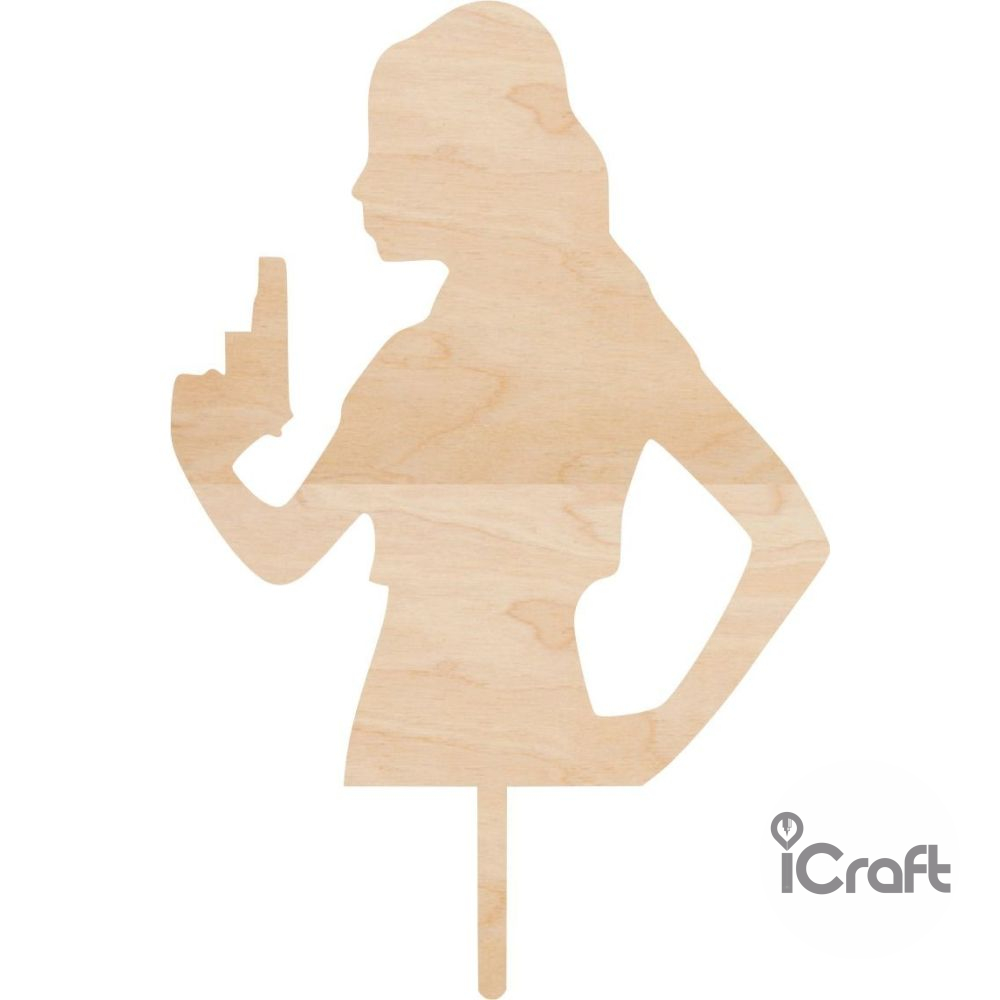 Cake Topper Woman with gun 2 - 4