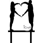 Cake Topper Heart 3 - 1