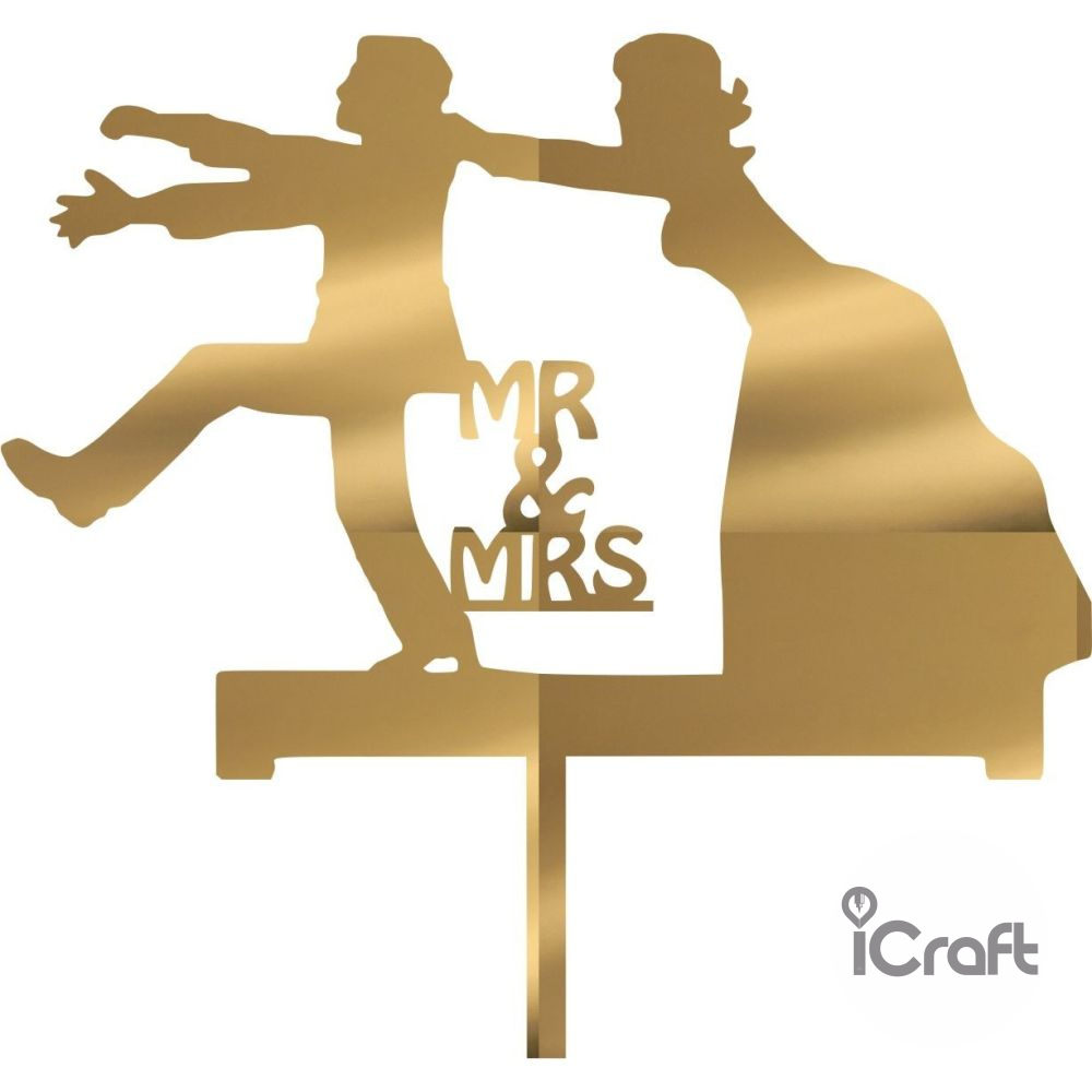Cake Topper Mr & Mrs 6 - 6