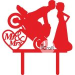 Cake Topper Mr & Mrs Moto - 2