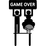 Cake Topper Game Over - 1