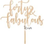 Cake Topper forty fabulous 1 - 5
