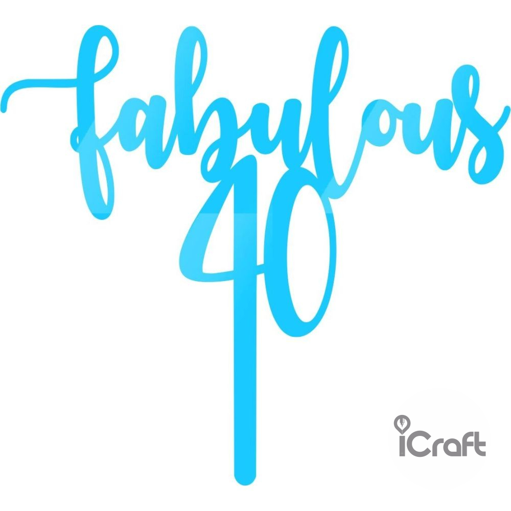 Cake Topper forty fabulous 2 - 4