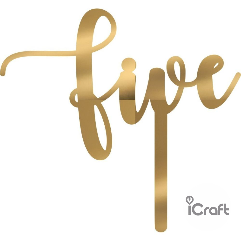 Cake Topper Five - 6