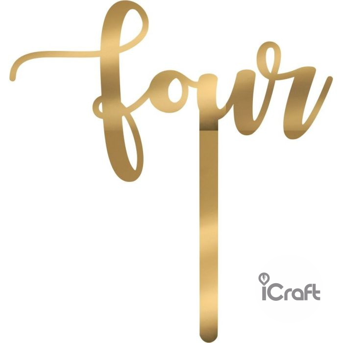 Cake Topper Four - 6