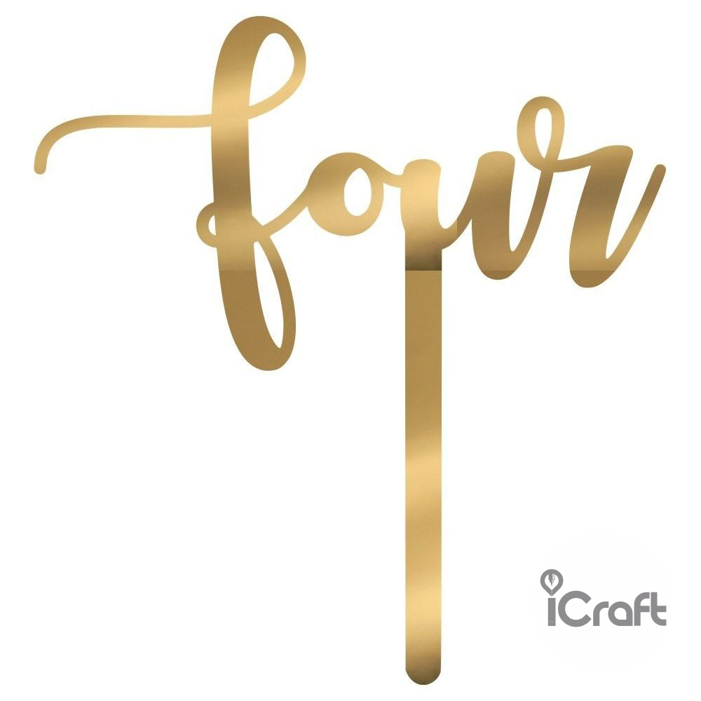 Cake Topper Four - 6