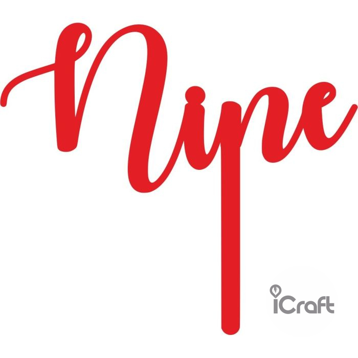 Cake Topper Nine - 2