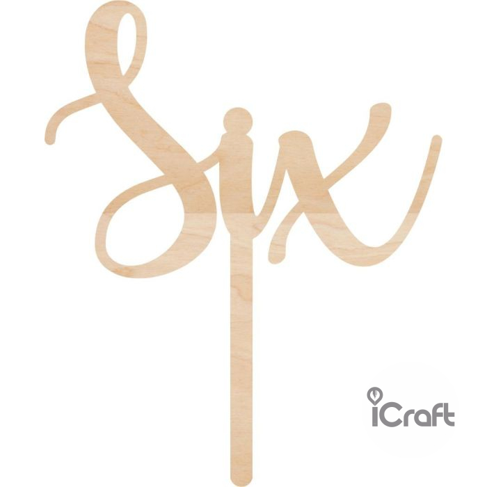 Cake Topper Six - 5