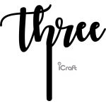 Cake Topper Three - 1