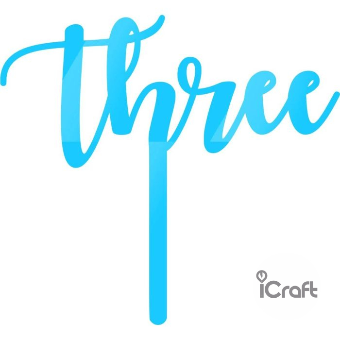 Cake Topper Three - 4